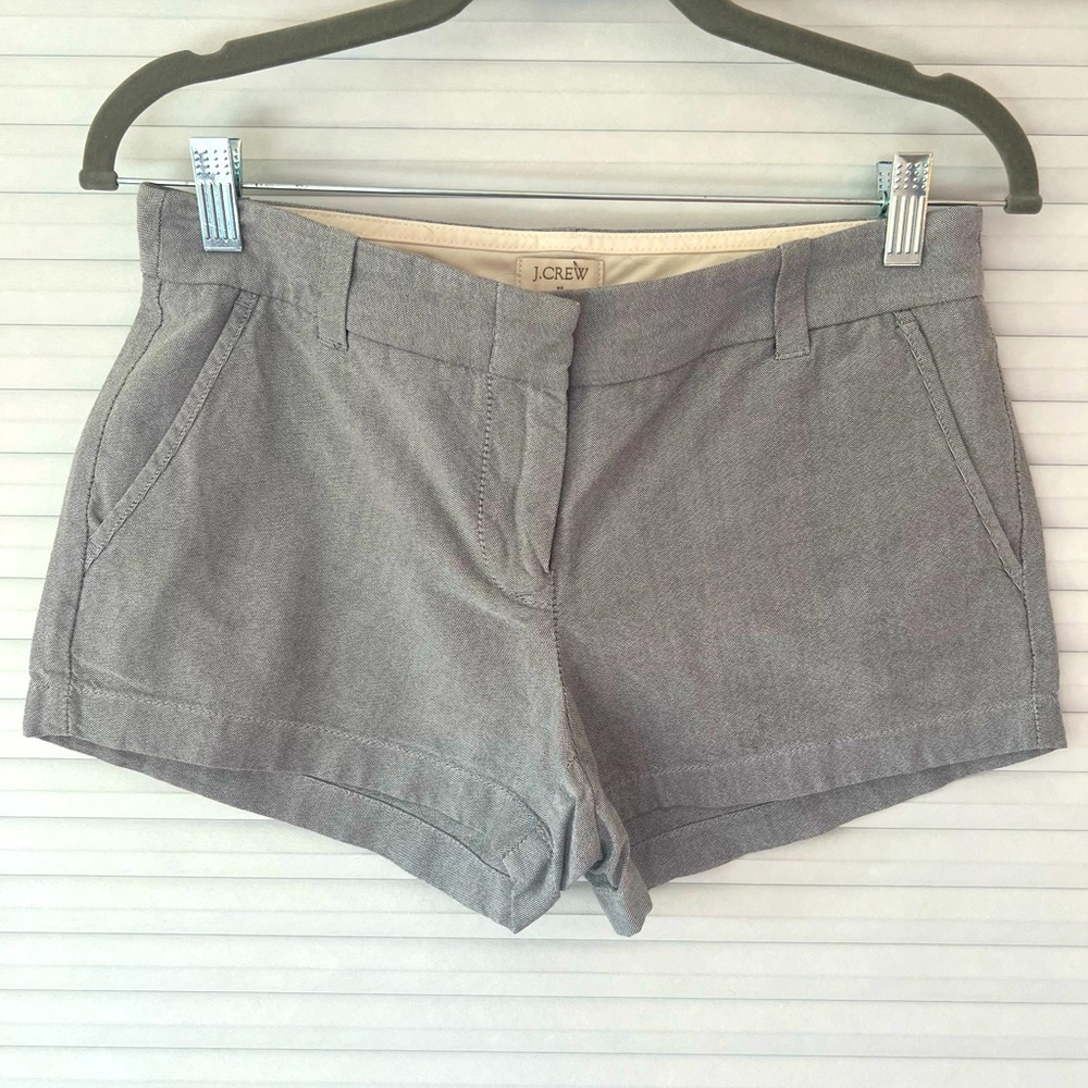 J Crew 4” Chino Shorts in Oxford Gray Size 4